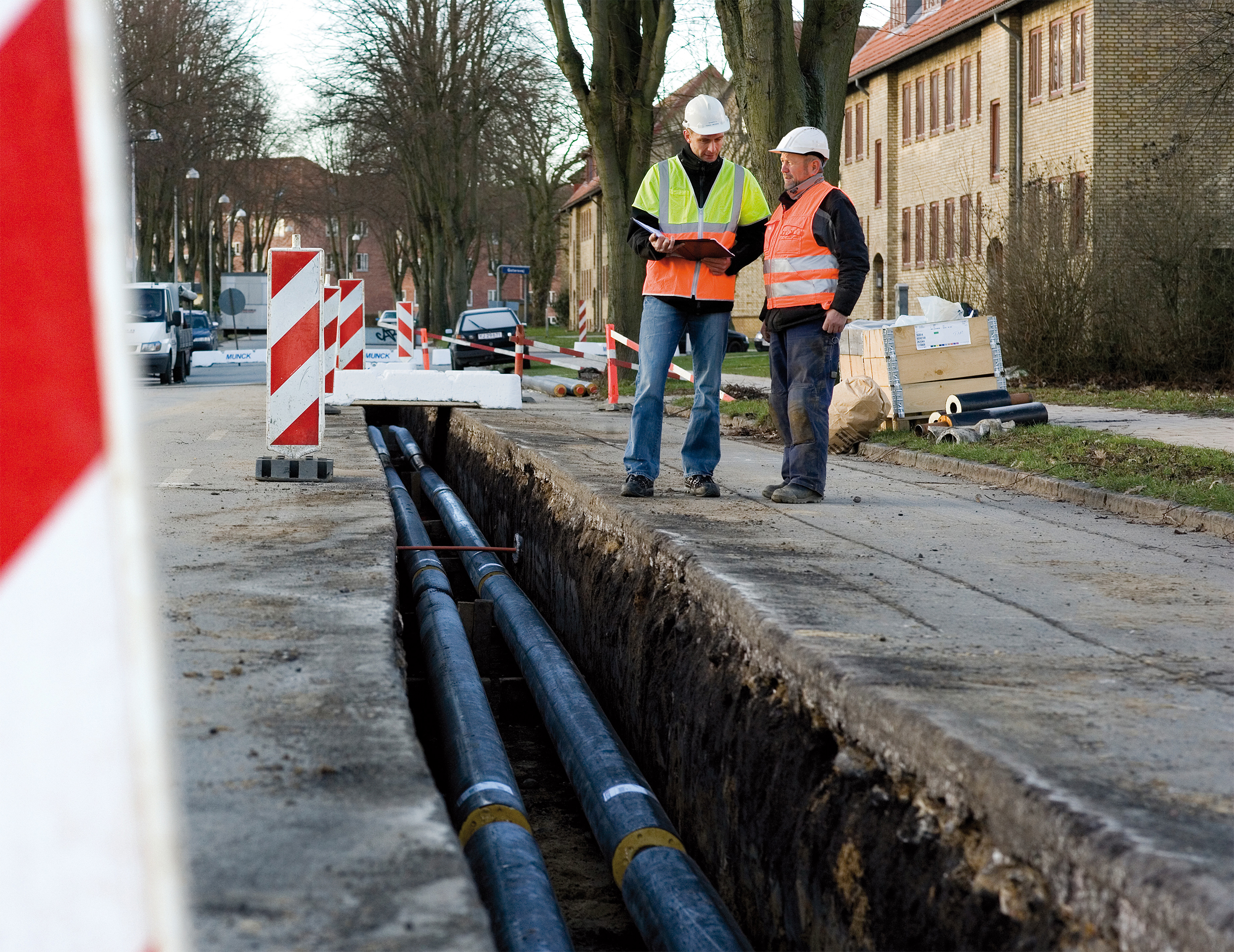 Opgravning og etablering af fjernvarme