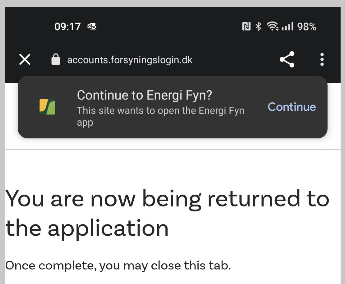 Vejledning login til app med android telefon